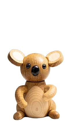 Kleine Teddy-Holzfigur