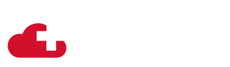 Logo Secure LLM - Rote Wolke mit Schweizerkreuz Ausschnitt