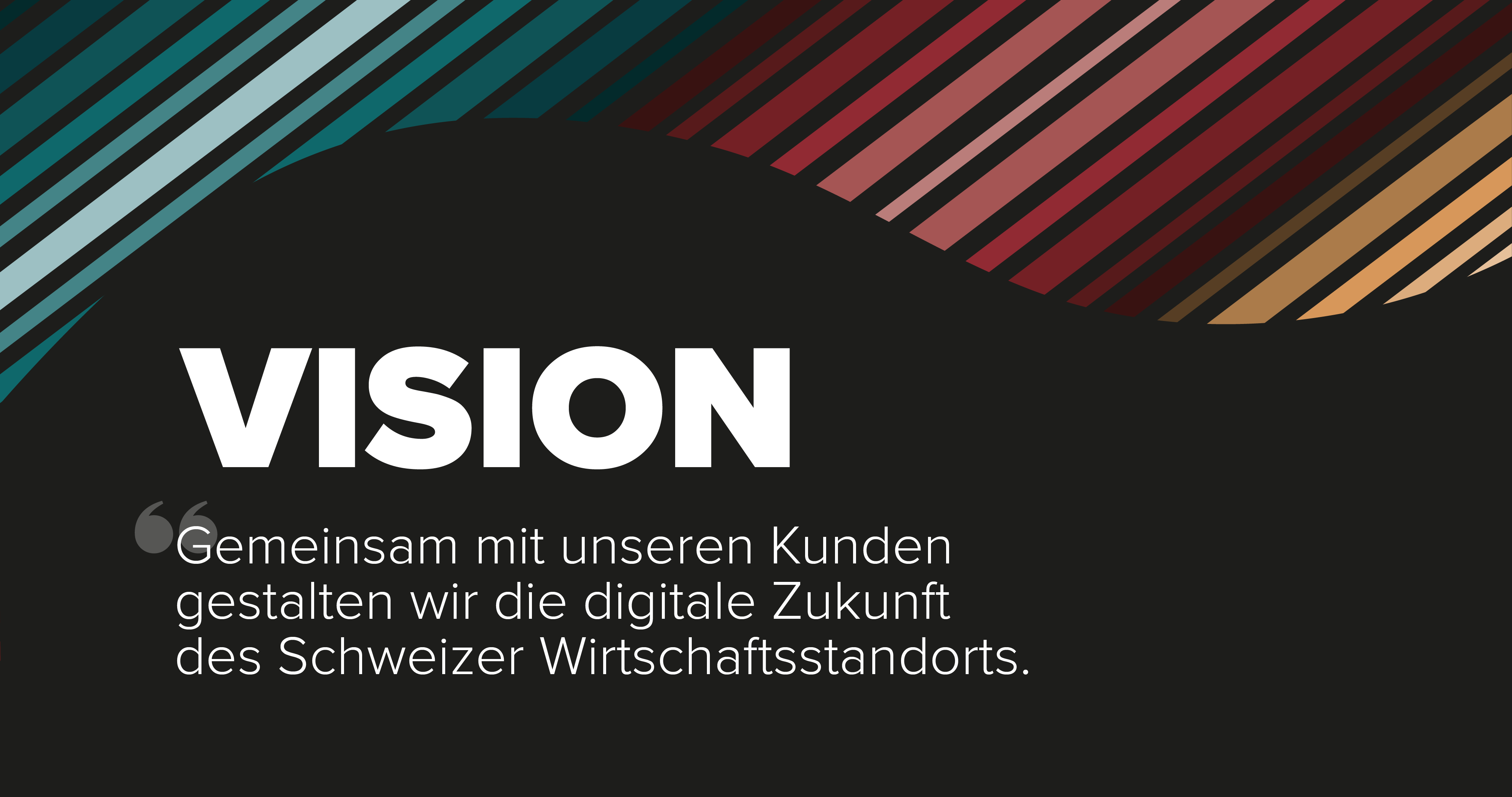 vision schriftzug mit schwarzem und fabigen strichen hintergrund